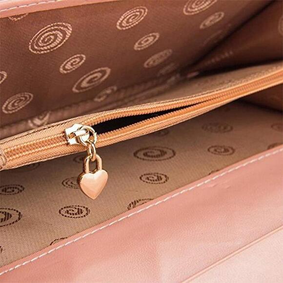 Crown Rhombus Pattern Wallet In Light Blue - Picture 4 of 7